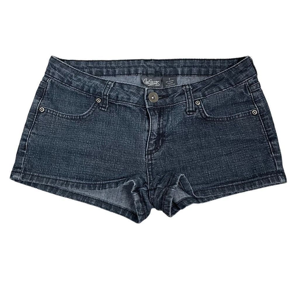 City Streets Blue Denim High Waisted Jean Shorts Juniors Size 7